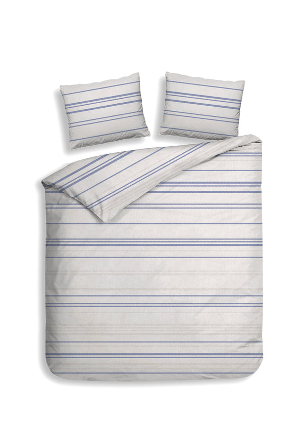 heckett & lane Dekbedovertrek Mattia Grey - 100% Brushed-Cotton