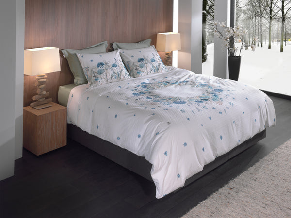 Heckett & Lane Dekbedovertrek Mikaela Wit - 100% Katoen-Clip Sheared