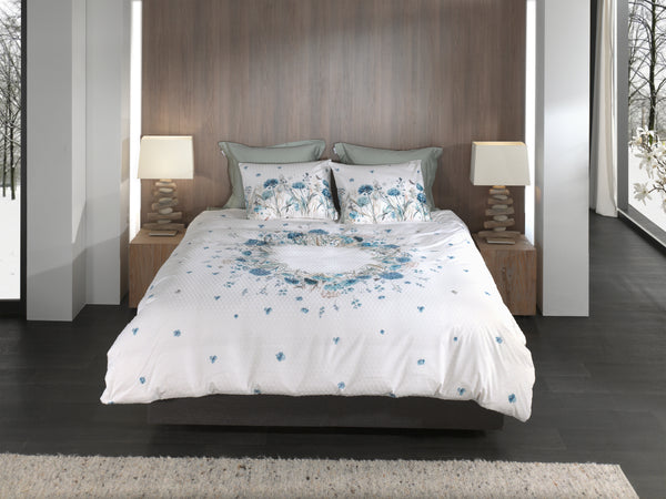 Heckett & Lane Dekbedovertrek Mikaela Wit - 100% Katoen-Clip Sheared