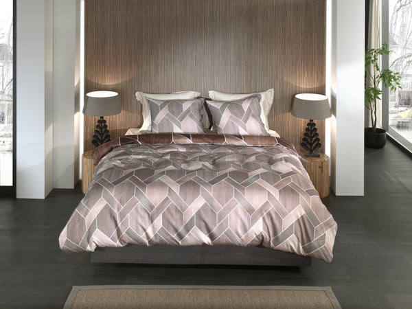 Heckett & Lane Dekbedovertrek Murdock Brown - 100% Katoen-Satijn