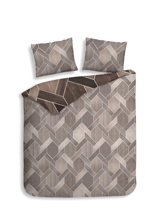 heckett & lane Dekbedovertrek Murdock Brown - 100% Katoen-Satijn