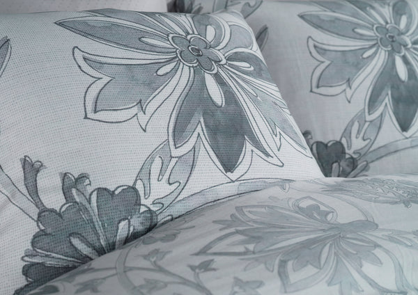 Heckett & Lane Dekbedovertrek Neva Grey - 100% Katoen-Satijn