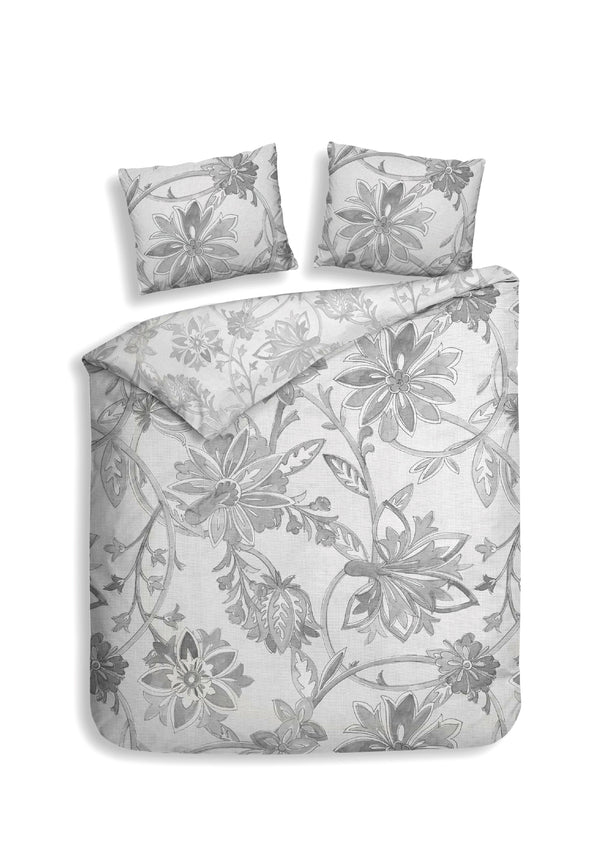 heckett & lane Dekbedovertrek Neva Grey - 100% Katoen-Satijn