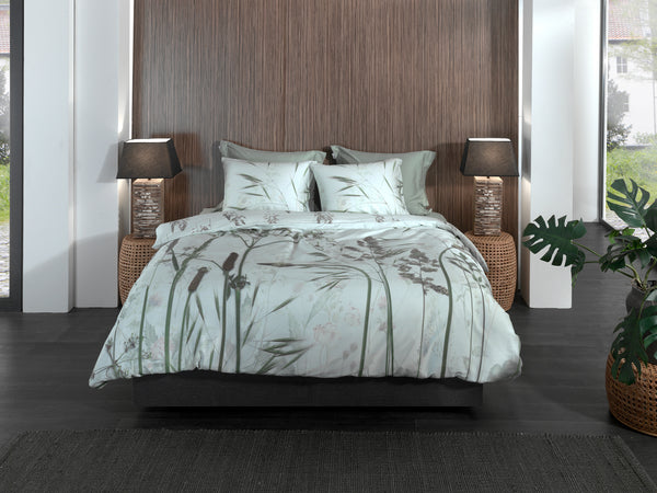 Heckett & Lane Dekbedovertrek Ona Green - 100% Katoen-Satijn