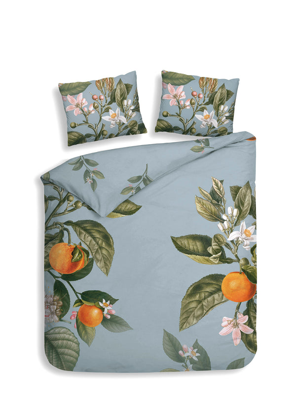 heckett & lane Dekbedovertrek Palmira Blue - 100% Katoen-Satijn