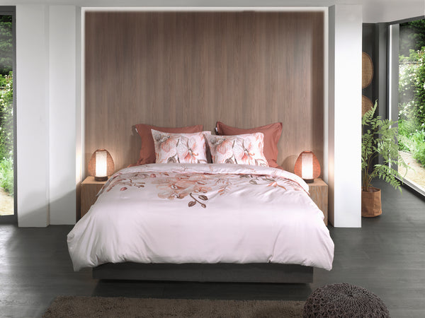 Heckett & Lane Dekbedovertrek Pioggia Natural - 100% Katoen-Satijn