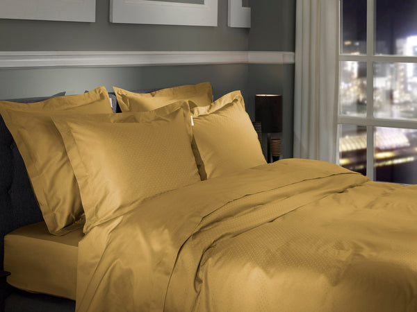 Heckett & Lane Dekbedovertrek Punto Amber Gold - 100% Katoen-Satijn