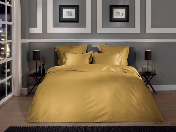 Heckett & Lane Dekbedovertrek Punto Amber Gold - 100% Katoen-Satijn