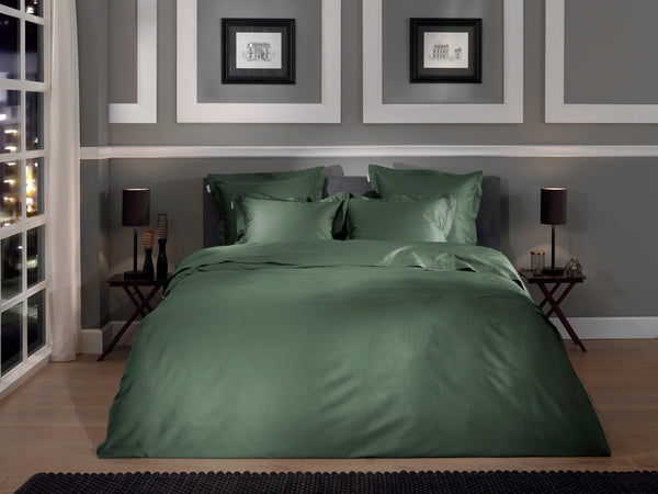 Heckett & Lane Dekbedovertrek Punto Calla Green - 100% Katoen-Satijn