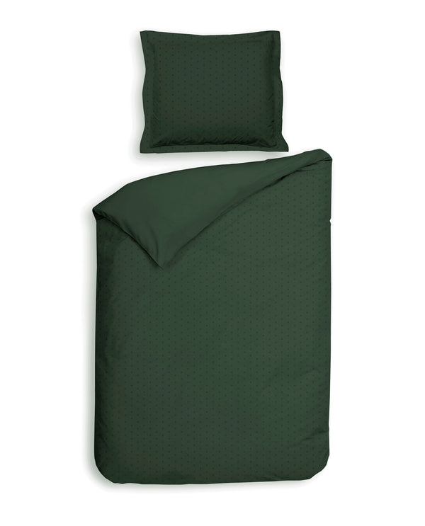 Heckett & Lane Dekbedovertrek Punto Calla Green - 100% Katoen-Satijn