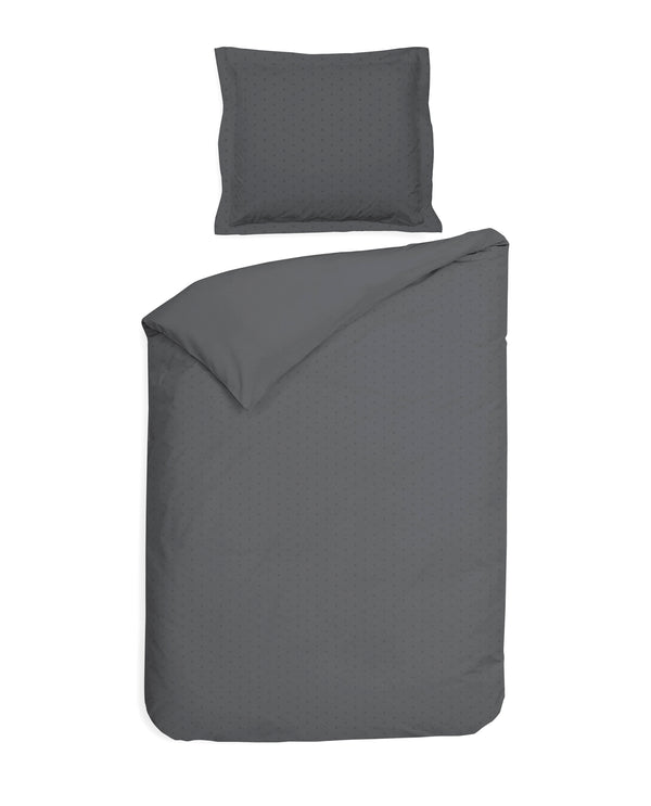 Heckett & Lane Dekbedovertrek Punto Classic Anthracite - 100% Katoen-Satijn
