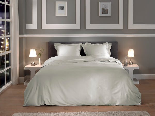 Heckett & Lane Dekbedovertrek Punto Cloud Grey - 100% Katoen-Satijn