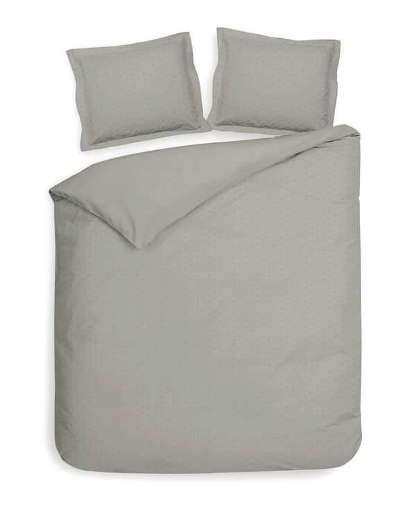 heckett & lane Dekbedovertrek Punto Cloud Grey - 100% Katoen-Satijn