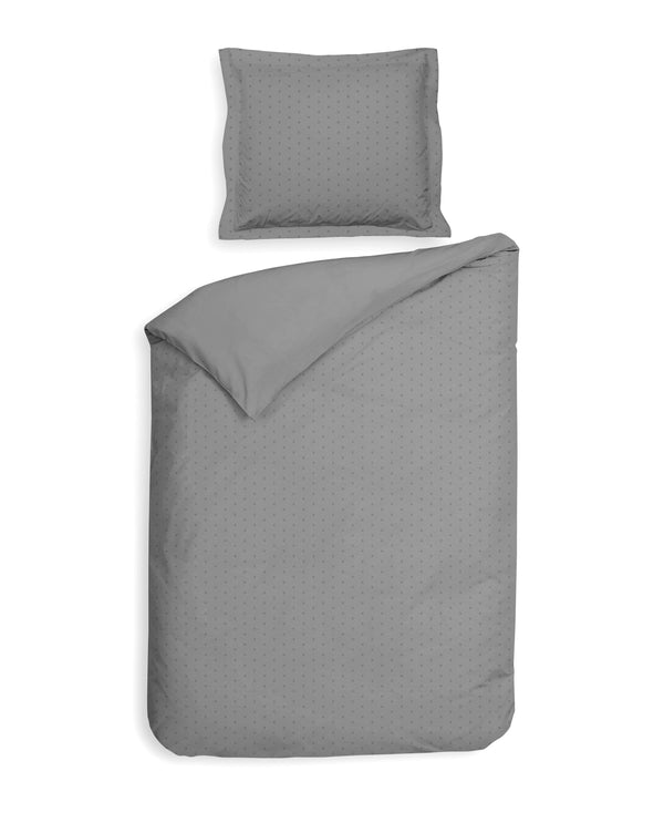 Heckett & Lane Dekbedovertrek Punto Glacier Grey - 100% Katoen-Satijn