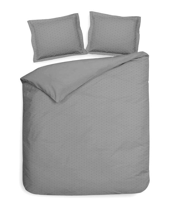 heckett & lane Dekbedovertrek Punto Glacier Grey - 100% Katoen-Satijn