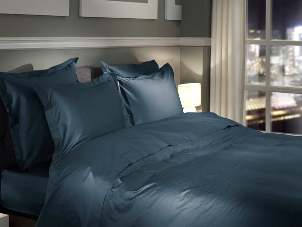 Heckett & Lane Dekbedovertrek Punto Maritime Blue - 100% Katoen-Satijn