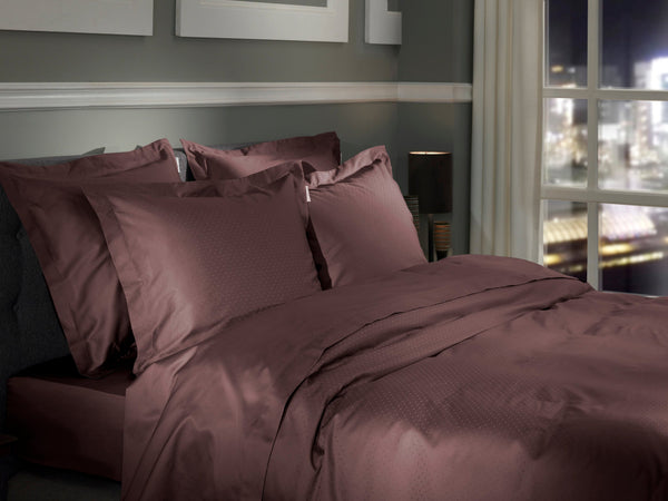 Heckett & Lane Dekbedovertrek Punto Marsala Brown - 100% Katoen-Satijn