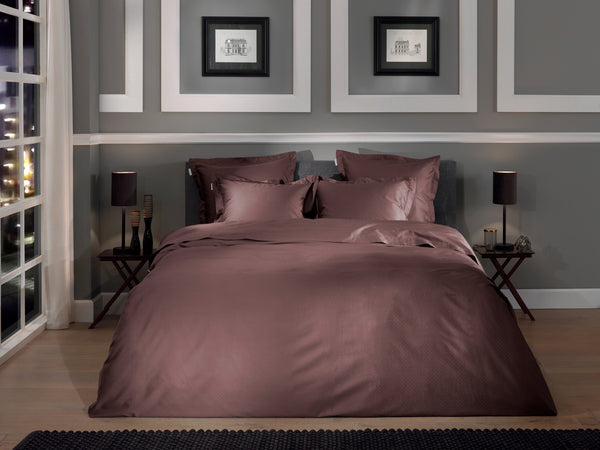 Heckett & Lane Dekbedovertrek Punto Marsala Brown - 100% Katoen-Satijn