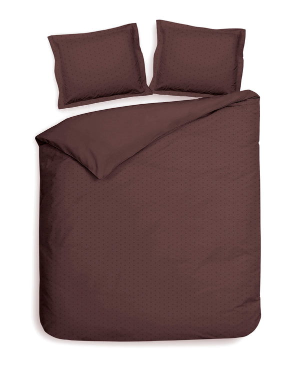 heckett & lane Dekbedovertrek Punto Marsala Brown - 100% Katoen-Satijn
