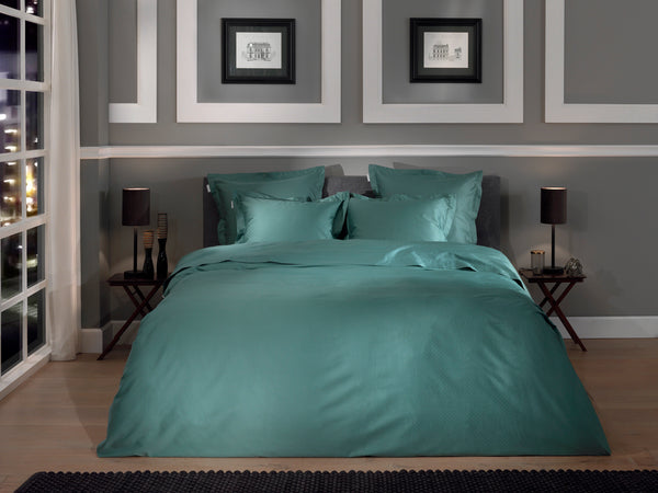 Heckett & Lane Dekbedovertrek Punto Mineral Green - 100% Katoen-Satijn