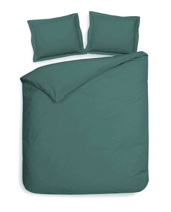 heckett & lane Dekbedovertrek Punto Mineral Green - 100% Katoen-Satijn