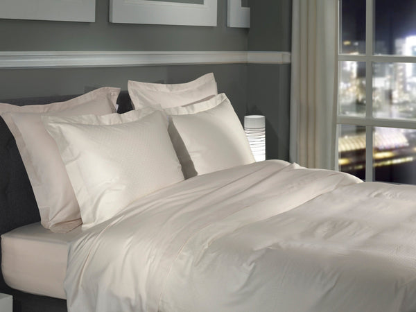 Heckett & Lane Dekbedovertrek Punto Off-White - 100% Katoen-Satijn