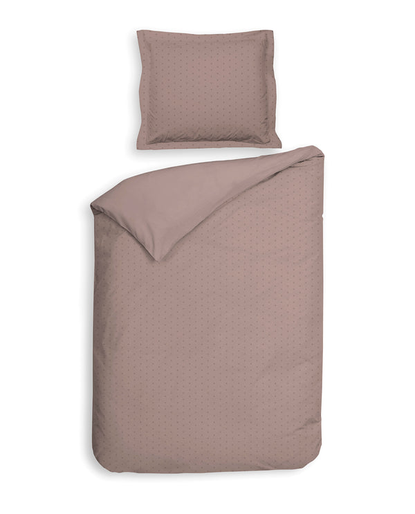 Heckett & Lane Dekbedovertrek Punto Rose Tan - 100% Katoen-Satijn