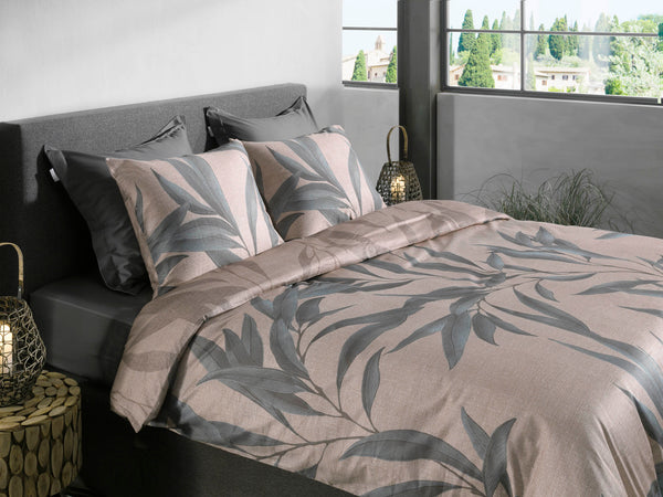 Heckett & Lane Dekbedovertrek Ramo Taupe - 100% Katoen-Satijn