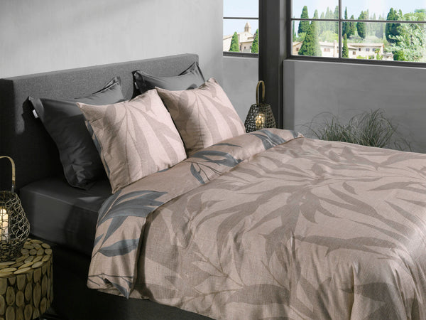 Heckett & Lane Dekbedovertrek Ramo Taupe - 100% Katoen-Satijn
