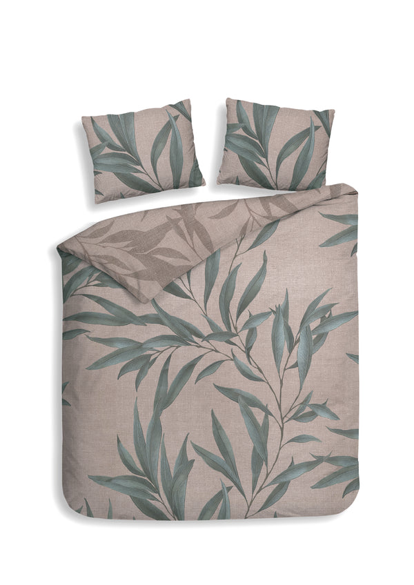 heckett & lane Dekbedovertrek Ramo Taupe - 100% Katoen-Satijn