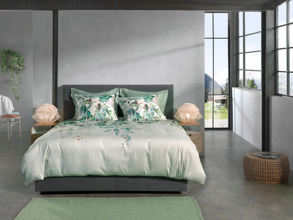 Heckett & Lane Dekbedovertrek Rein Green - 100% Katoen-Satijn