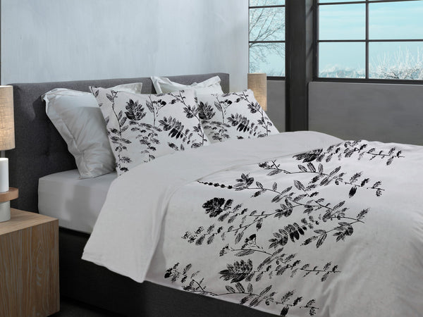 Heckett & Lane Dekbedovertrek Rocco Grey - 100% Brushed-Cotton