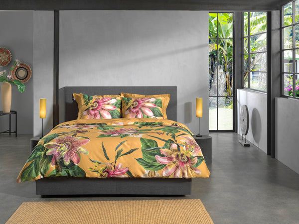 Heckett & Lane Dekbedovertrek Sara Yellow - 100% Katoen-Satijn