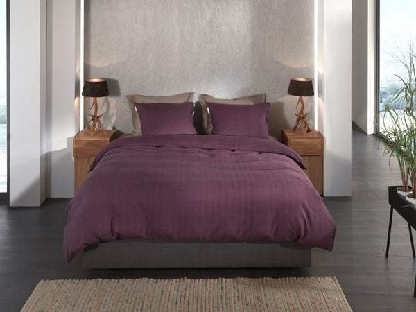 Heckett & Lane Dekbedovertrek Spina Blackberry Wine - 100% Brushed-Cotton
