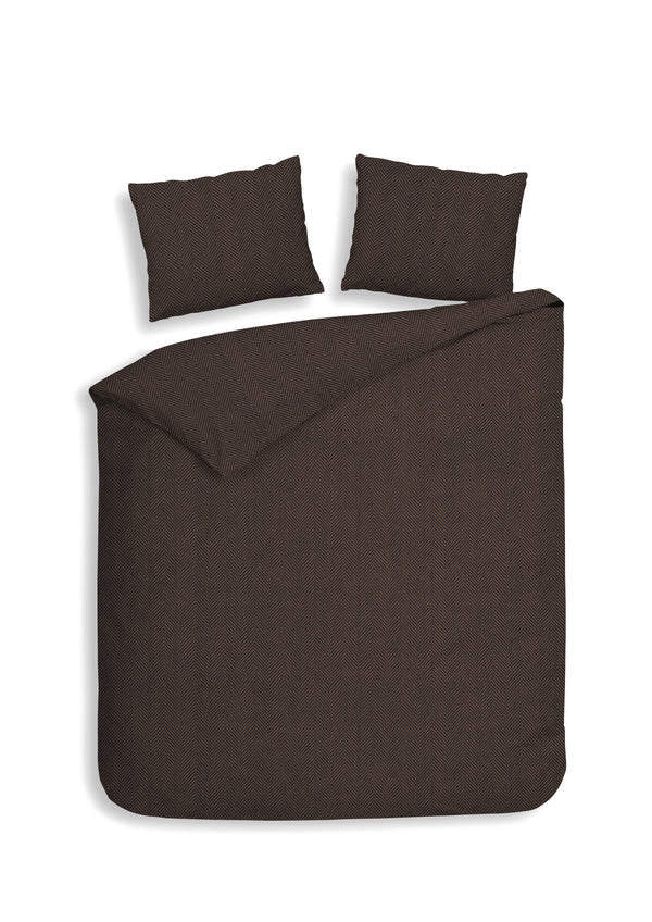 heckett & lane Dekbedovertrek Spina Coffee Quartz - 100% Brushed-Cotton