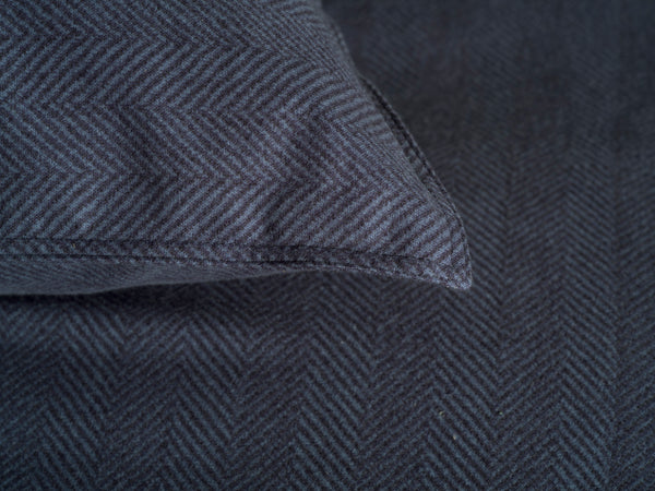 Heckett & Lane Dekbedovertrek Spina Dark Blue - 100% Brushed-Cotton