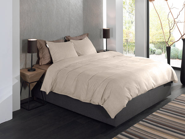 Heckett & Lane Dekbedovertrek Spina Desert Sand - 100% Brushed-Cotton