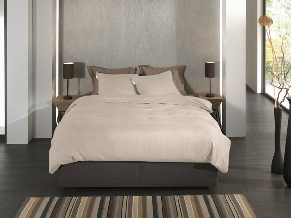 Heckett & Lane Dekbedovertrek Spina Desert Sand - 100% Brushed-Cotton