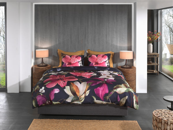 Heckett & Lane Dekbedovertrek Tropici Blauw - 100% Katoen-Satijn