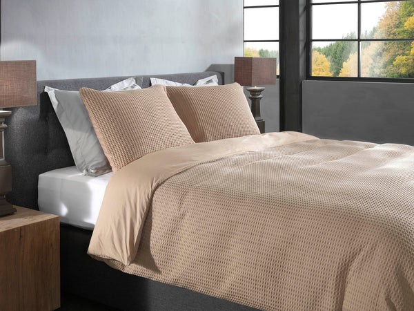 Heckett & Lane Dekbedovertrek Vafala Pale Khaki - 100% Katoen-Perkal