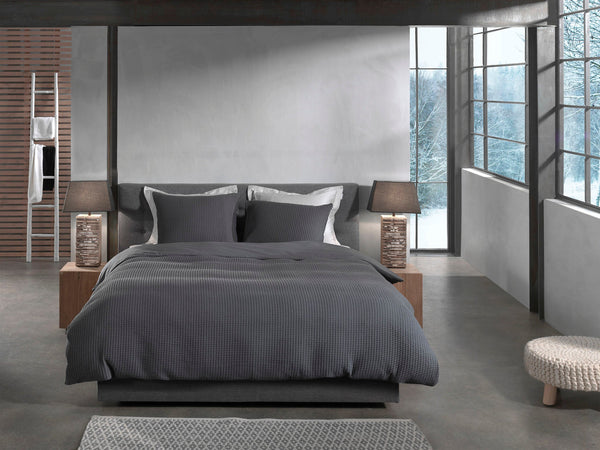 Heckett & Lane Dekbedovertrek Vafala Steel Grey - 100% Katoen-Perkal