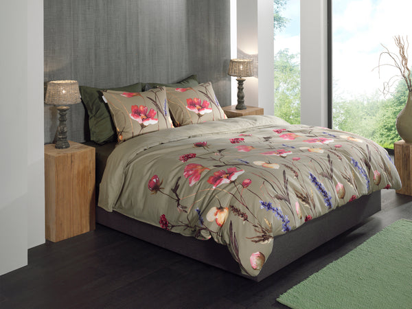 Heckett & Lane Dekbedovertrek Vico Green - 100% Brushed-Cotton