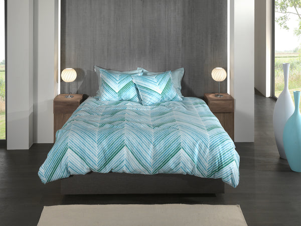 Heckett & Lane Dekbedovertrek Vita Blue - 100% Brushed-Cotton