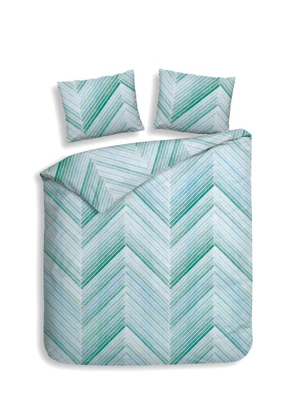 heckett & lane Dekbedovertrek Vita Blue - 100% Brushed-Cotton