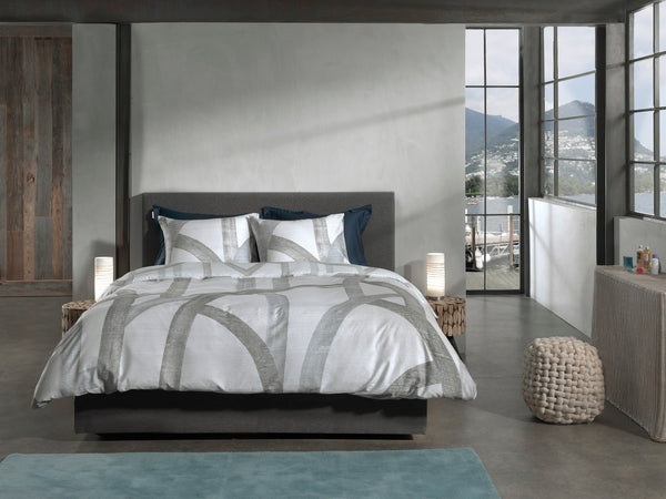 Heckett & Lane Dekbedovertrek Yves Off White - 100% Katoen-Satijn