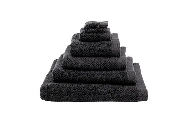 heckett & lane Badgoed Grant Night Black - 100% Katoen