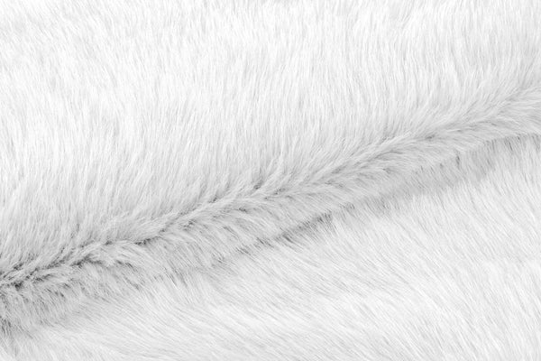 Heckett & Lane Plaid Perle Misty White - Fake Fur