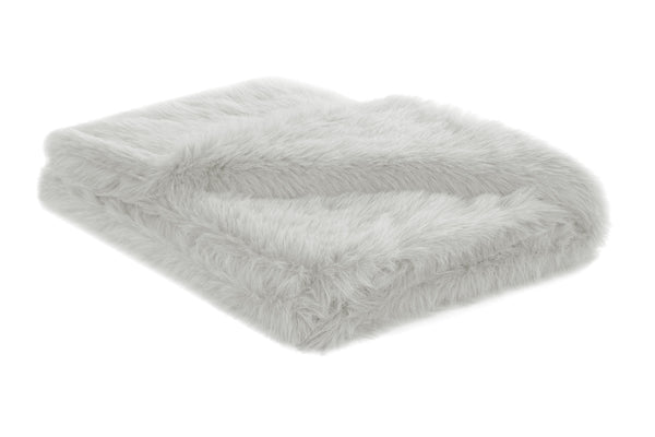 Heckett & Lane Plaid Perle Silver Grey - Fake Fur