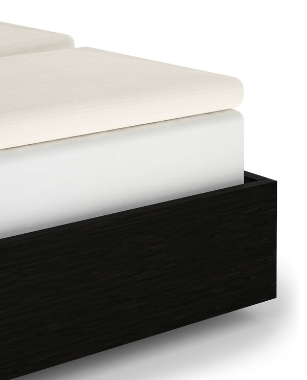 heckett & lane Split-Topper Hoeslaken Elementi Off-White - 100% Katoen-Satijn