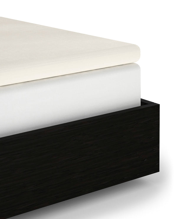 heckett & lane Topper Hoeslaken Elementi Off-White - 100% Katoen-Satijn